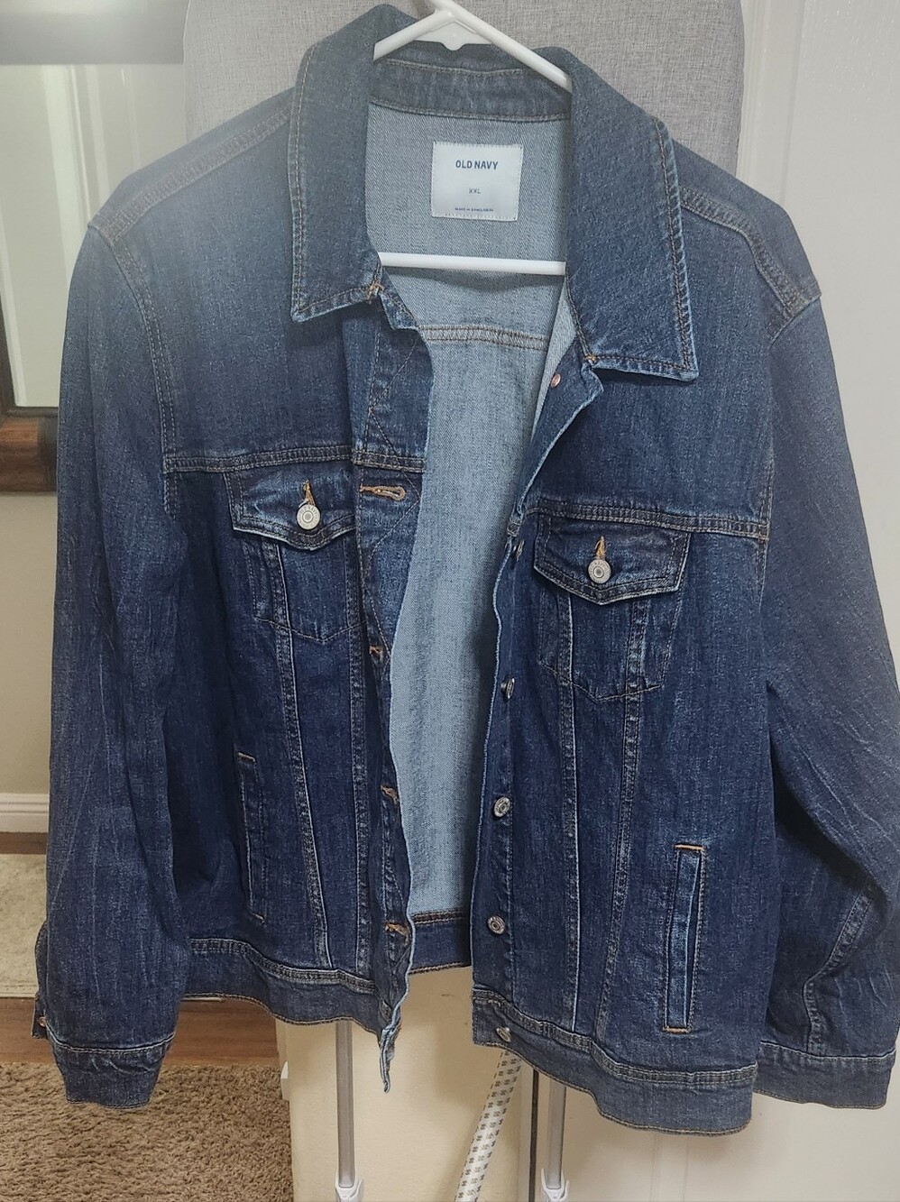 Old Navy Dark Wash Classic Denim Jacket XXL EUC